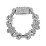 European Hip Hop 8 Words Thorns Cuban Link Chain Full Diamond - Image 5