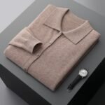 Men's Collar Button Solid Color Inner Wear Shirt - Image 7