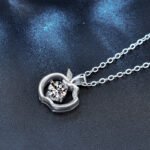 Pure Silver Collarbone Moissanite Pendant - Image 4