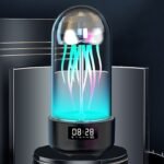 Creative 3in1 Colorful Jellyfish Lamp With Clock Luminous Portable Stereo Breathing Light Smart Decoration Bluetooth-compatible Speaker - Image 8
