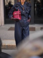 3D Floral Embellishments Shirt & High-Waisted Jeans Denim Set - Image 2