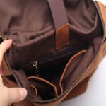 Classic Retro Backpack Crazy Horse Leather Cowhide Multi-compartment - Image 6