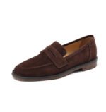 Women's Leather Flat Retro Slip-on Loafers - Image 4