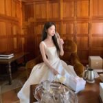 Simple Fishbone Strap Light Dress