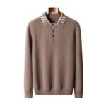 POLO Lapel Pullover Multicolor Casual Loose Cashmere Knitted Bottoming Shirt - Image 6
