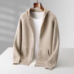 Hooded Cardigan Men's Thick Wool Jacket Loose Casual - Image 4
