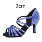 Latin Dance Shoes Hot Drilling Full Drilling Middle Heel - Image 8