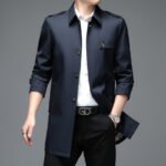 Men's Trench Coat Mid-length Lapel Casual Coat - Image 4
