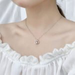 Pure Silver Collarbone Moissanite Pendant - Image 2