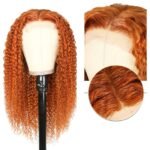 Front Lace Small Curly Orange Curly Hair Chemical Fiber Fake Head Cover - Image 4