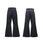 Red Lip Print Suit Pants Slightly Stretch High Draping Effect Trousers - Image 2