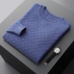 Round Neck Thickened Business Casual Cashmere Fall Winter Men Bottoming Knitted Sweater - Image 7