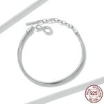 Infinite Bracelet S925 Silver Simple All-match Adjustable Snake Bone Bracelet - Image 4