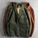 Heavy Amekaji Retro Washed Pure Cotton Corduroy Casual Jacket