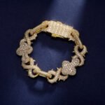 European Hip Hop 8 Words Thorns Cuban Link Chain Full Diamond - Image 2