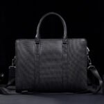 High-end Business Computer Men's Cowhide Handbag