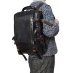Cowhide Flip Shoulder Large Capacity Computer Bag - Image 6