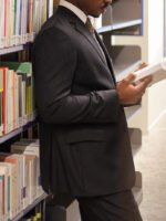 Men's Classic Striped Suit High Waist Pants Set - Image 3