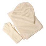 New Wool Scarf Hat Gloves Three-piece Set For Women - Image 6