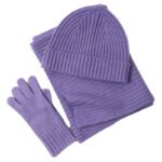 New Wool Scarf Hat Gloves Three-piece Set For Women - Image 4