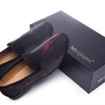 Breathable Casual Popular Black Mixed Color Calfskin Breathable Handmade Men's Leather Shoes Low-top Shoes - Image 2