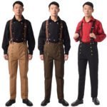 Men's Retro High Waist Double Breasted Casual Straight Pants - Image 9