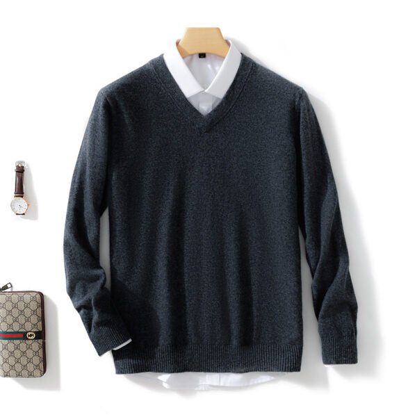 Men's Solid Color Plus Size Winter Bottoming Knitted Sweater