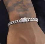 S925 Sterling Silver Cuban Bracelet Men And Women Hip Hop - Image 5