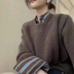 New Round Neck Knitted Pullover Sweater Women - Image 4