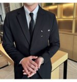 Slim-fit Thin One Button Casual Suit Jacket Men's Two-piece Suit - Image 7