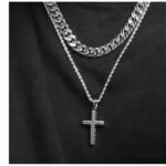 Hip Hop Versatile Silver Cross Necklace - Image 2