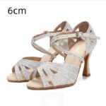 Latin Dance Shoes Hot Drilling Full Drilling Middle Heel - Image 4