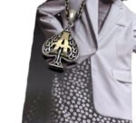 S925 Sterling Silver Distressed Poker Black Peach Heart Love Pendant - Image 6