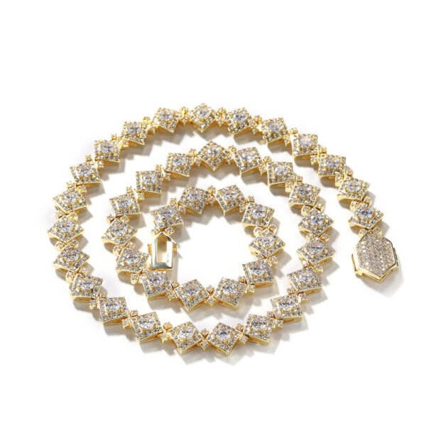 Retro Square Zircon Chain Sweater Chain