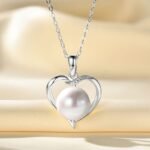 Natural Freshwater Pearl Heart Pendant Female S925 Sterling Silver Light Luxury