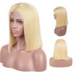 613 Blonde Bob Wig Short Straight Human Hair Wigs For Women - Image 6