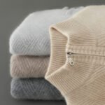 Half Turtleneck Zipper Design Pure Wool Knit Bottoming Shirt - Image 2