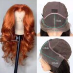 European And American Dark Orange Wig Hair Set Smooth Hair - Image 2