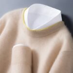 Autumn And Winter Men's Round Neck Multicolor Bottoming Sweater - Image 4