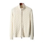 New Twist Zipper Knitted Coat For Men - Image 5