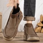 Autumn Side Zipper Vgenuine Leather Non-slip Work Shoes - Image 2