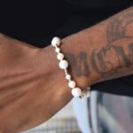 14K Gold-plated Natural Pearl Separated Bead Patchwork Bracelet For Men's Hip-hop Necklace - Image 2