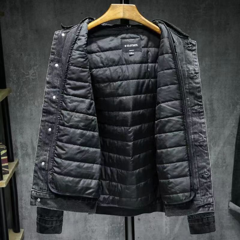 fa6c45fb-aaf8-4cff-8921-70a8a1a70767-1.jpg Cotton Denim Coat Men's Loose Detachable Thickened - Image 1