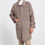 Wool Reversible Woolen Coat Men's Mid-length Single-breasted Baggy Coat - Image 3