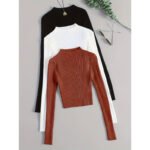 Layer 3pcs Set Stand Collar Ribbed Base Layer - Image 4