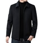 Men's Casual Polo Collar Woolen Jacket Woolen Coat Men's Clothing - Image 5