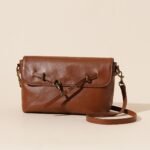 Leather Solid Color Large Capacity Shoulder Crossbody Bag - Image 5