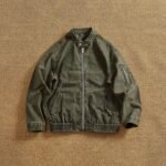 Personalized Stand Collar Snap Collar Washed Classic All-match Retro Bomber Jacket