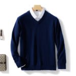 Men's Solid Color Plus Size Winter Bottoming Knitted Sweater - Image 5